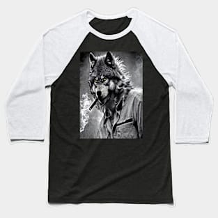 The Smoking Wolf Baseball T-Shirt